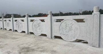 淮南芝麻白河道栏杆 石材栏杆