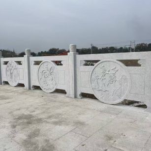 淮南芝麻白河道栏杆 石材栏杆