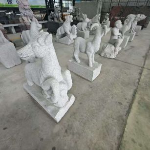 淮南芝麻白雕刻 十二生肖 异形雕刻