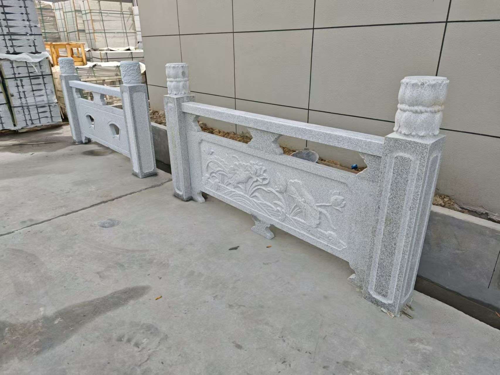 淮南芝麻白河道栏杆 石材栏杆