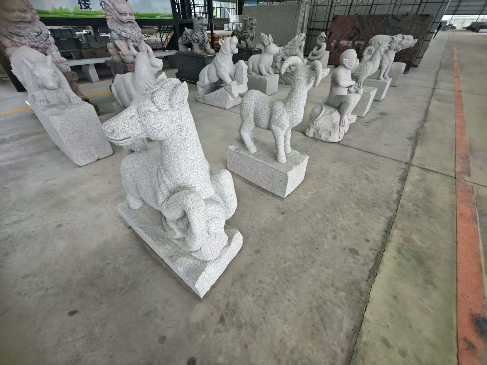 淮南芝麻白雕刻 十二生肖 异形雕刻