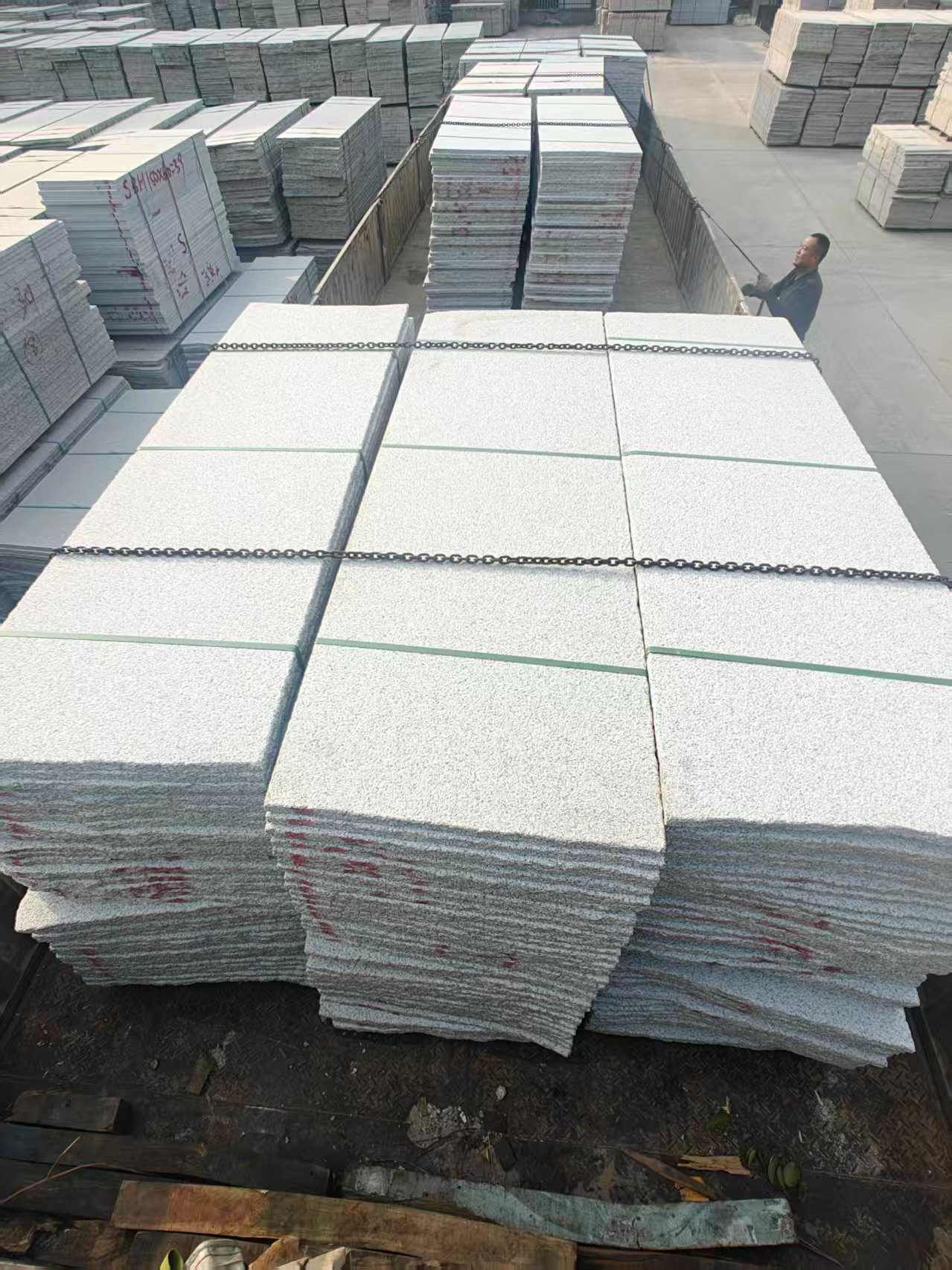 淮南芝麻白毛板，石材毛板